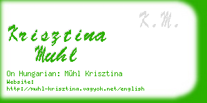 krisztina muhl business card