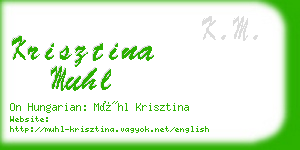 krisztina muhl business card